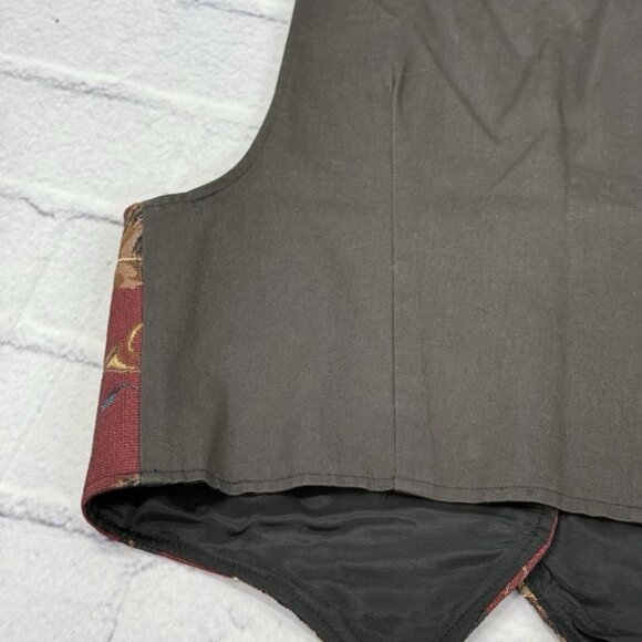 Vintage Orvis Vest Womens Size S Horse Equestrian Dog Tapestry Button USA 90s - Picture 12 of 13